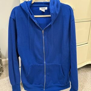 Refuge Blue Zip-Up Hoodie Jacket